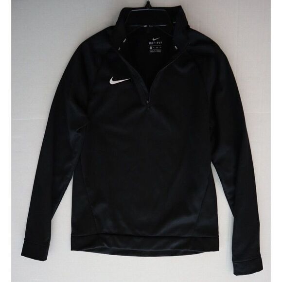 Nike Therma 897186-010 Women’s Sz XS Black DRI-FIT 1/4 Zip Pullover Training Top - Picture 9 of 11